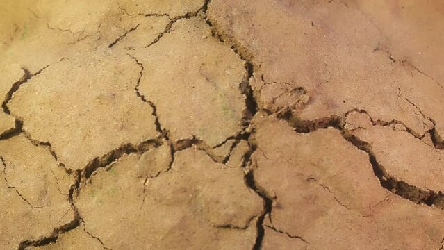 Earthquake yellow desert ground shaking, natural disaster damage, world catastrophe