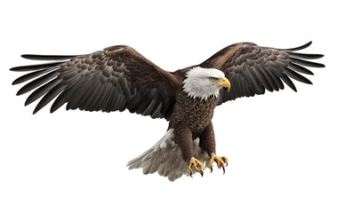 Naklejka premium flying eagle on transparent background