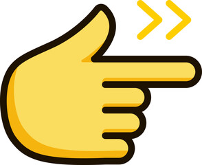 pointing hand right icon emoji sticker