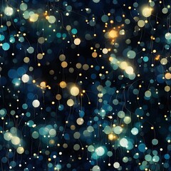 Fototapeta na wymiar seamless pattern featuring bokeh fairy lights. recreate the soft and dreamy bokeh effect, evoking the magical ambiance of twinkling fairy lights. generative AI