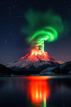 AI generated illustration volcanic eruption