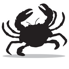 Crab Silhouette, cute Crab Vector Silhouette, Cute Crab cartoon Silhouette, Crab vector Silhouette, Crab icon Silhouette, Crab Silhouette illustration, Crab vectr