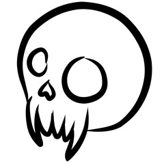 Skull Hand Drawn Illustration 