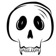 Skull Hand Drawn Illustration 