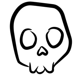 Skull Hand Drawn Illustration 