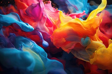 Fototapeta premium Multicolored splashes of oil paint