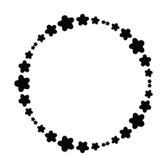 Star frame circle border shape icon for decorative banner vintage doodle element for design in vector illustration