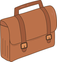 Briefcase Business Work Bag Document Concept Illustration Graphic Element Art Card 