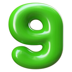 Bubble Green Number 9