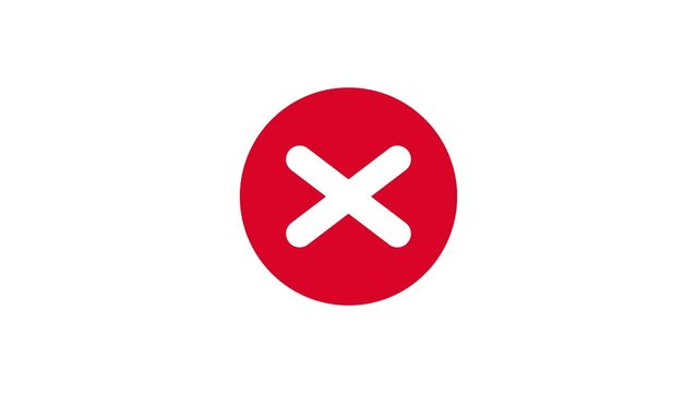 Wrong animated symbol on white background. incorrect icon animation