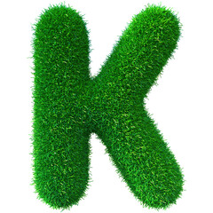 Grass Letter J - green alphabet font grass