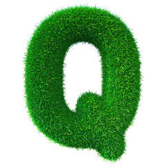 Grass Letter P - green alphabet font grass