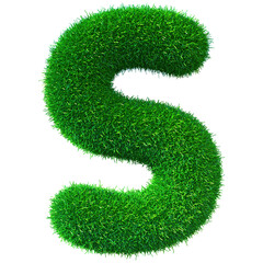 Grass Letter R - green alphabet font grass