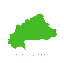 Burkina Faso green map vector art.