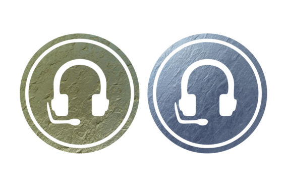 headset icon symbol with texture
