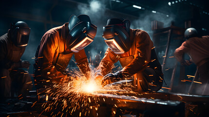 Factories rely on the expertise of workers and welders proficient in arc welding to construct various metal structures.