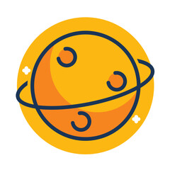 saturn of space vector illustration icon