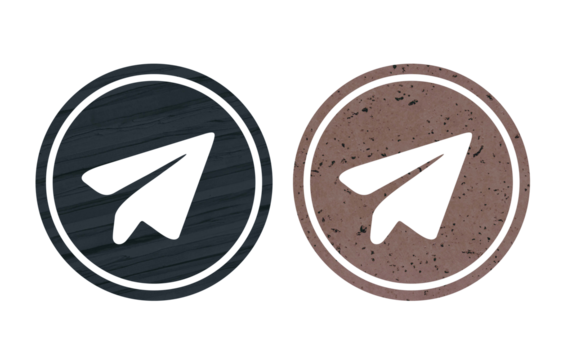 Black and brown send mail icon symbol with texture