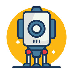 Fototapeta premium robot of space vector illustration icon