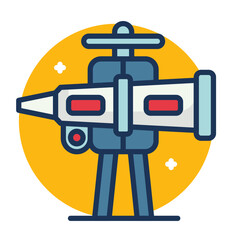 telescope of space vector illustration icon