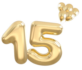 15 th anniversary - gold number anniversary