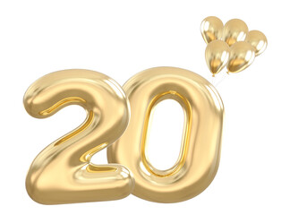 20 th anniversary - gold number anniversary © Chetra168