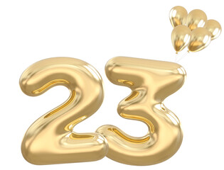23 rd anniversary - gold number anniversary
