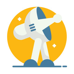 satellite signal of space vector illustration icon