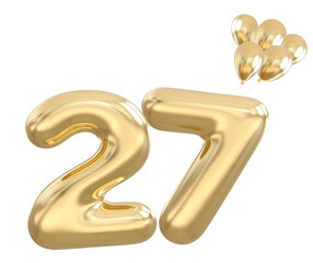 27 th anniversary - gold number anniversary