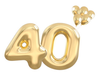 40 th anniversary - gold number anniversary © Chetra168