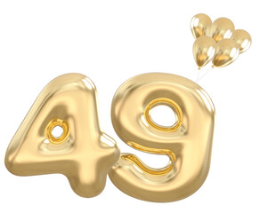 49 th anniversary - gold number anniversary