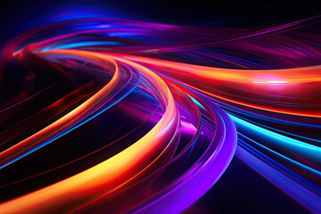 abstract background, colorful neon lines