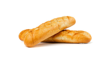 Baguette with Garlic Butter and Aromatic Herbs Isolated, Garlic Bread, Top View Food Photography