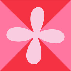 Abstract geometric shape, modern geometric element. Trendy minimalist basic figure,vector graphic design. Pink color.