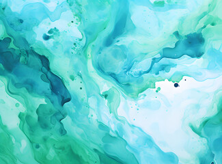 背景素材　ブルーグリーンのマーブル模様
