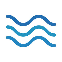 Ocean wave symbol. Beach symbol. Vector.