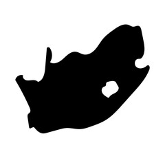 South Africa area map silhouette