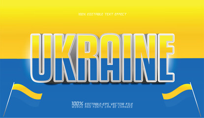 Ukraine text effect