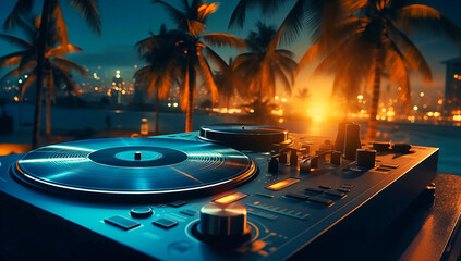 Beach DJ: Mixing Tunes Under the Palms