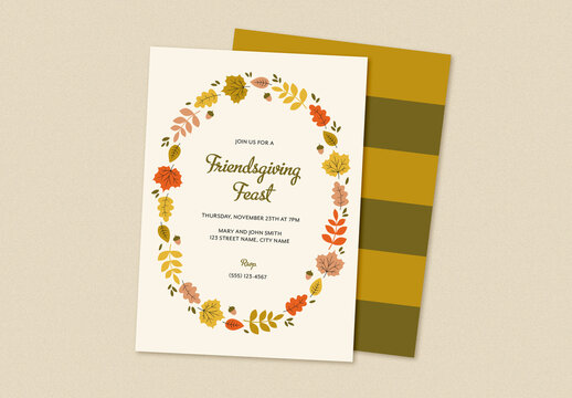 Thanksgiving Dinner Invitation