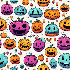 Halloween background seamless pattern.