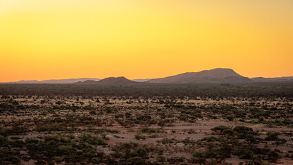 Beautiful landscape at sunset in rural Western Australia