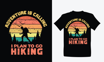 Hiking T-shirt design or Retro Tshirt Design
