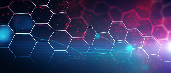 abstract blue background with hexagons