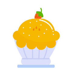 cup cake of cartoon fast food icon