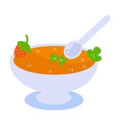 soup of cartoon fast food icon