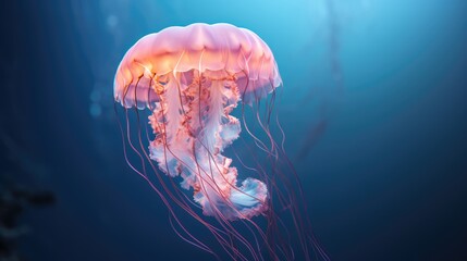 Fototapeta premium Jellyfish, AI generated Image
