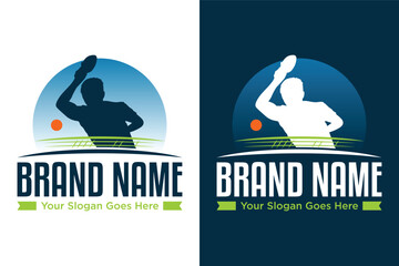 simple modern table tennis sport vector illustration logo design