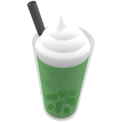 Green tea whipped cream