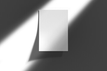 New design, blank A4 photorealistic brochure mockup on a white light background.  - obrazy, fototapety, plakaty